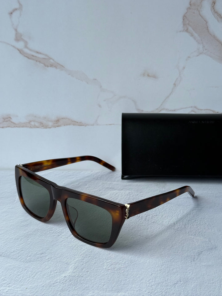 Saint Laurent SL M131/F Sunglasses in Brown Gold
