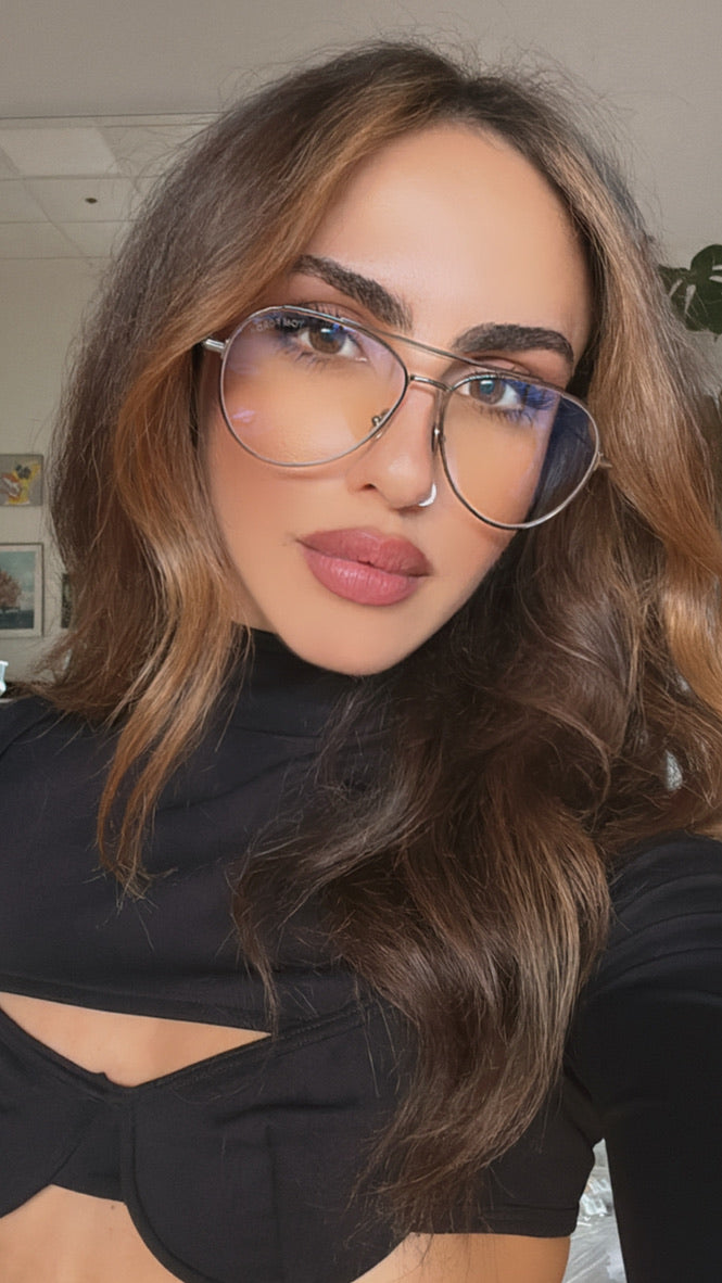 Tom Ford FT5800-B Gunmetal Aviator Bluelight Frames