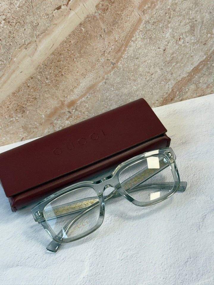 Gucci GG2071OL Rectangular Frames in Transparent Grey - Product Image 3 - Designer Daydream