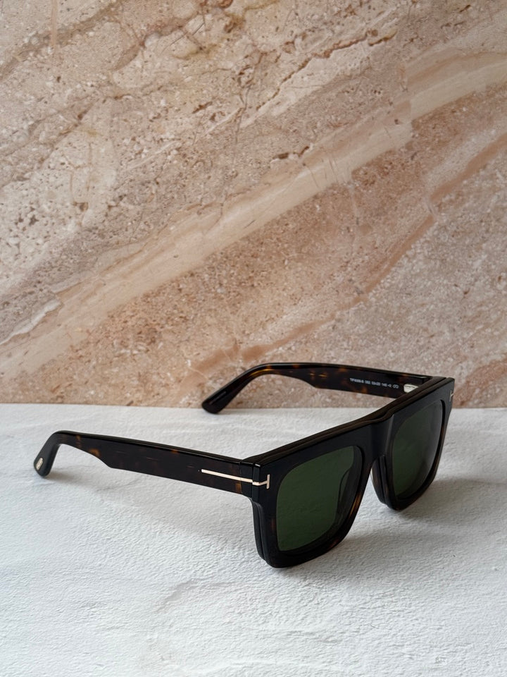 Tom Ford FT6068-B Clip On Unisex Sunglasses in Havana Brown