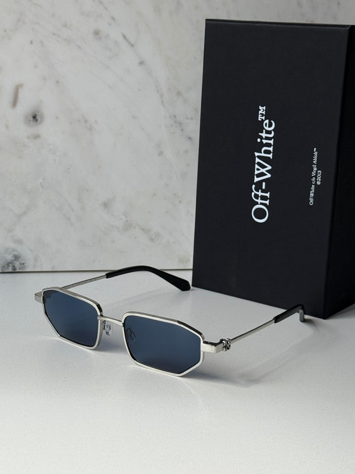 Off White Loa Sunglasses in Silver Blue