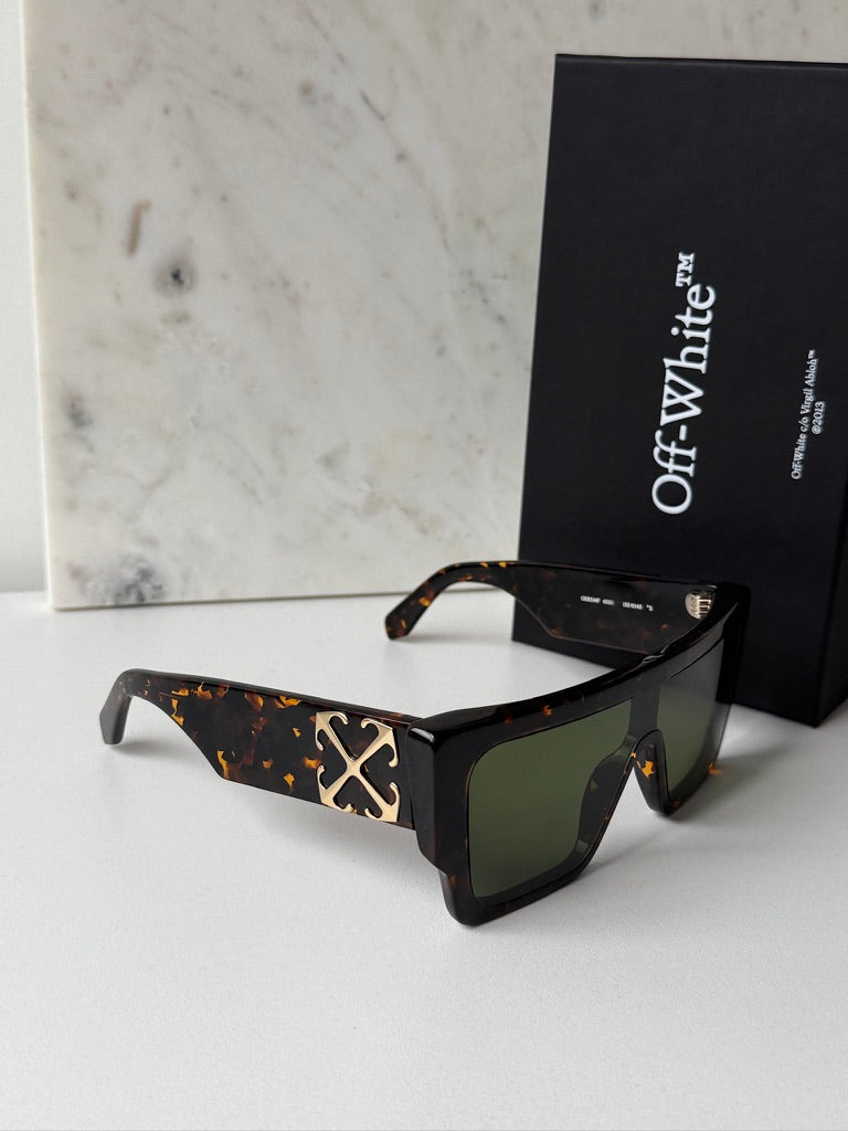 Off White Marion Sunglasses in Havana Brown