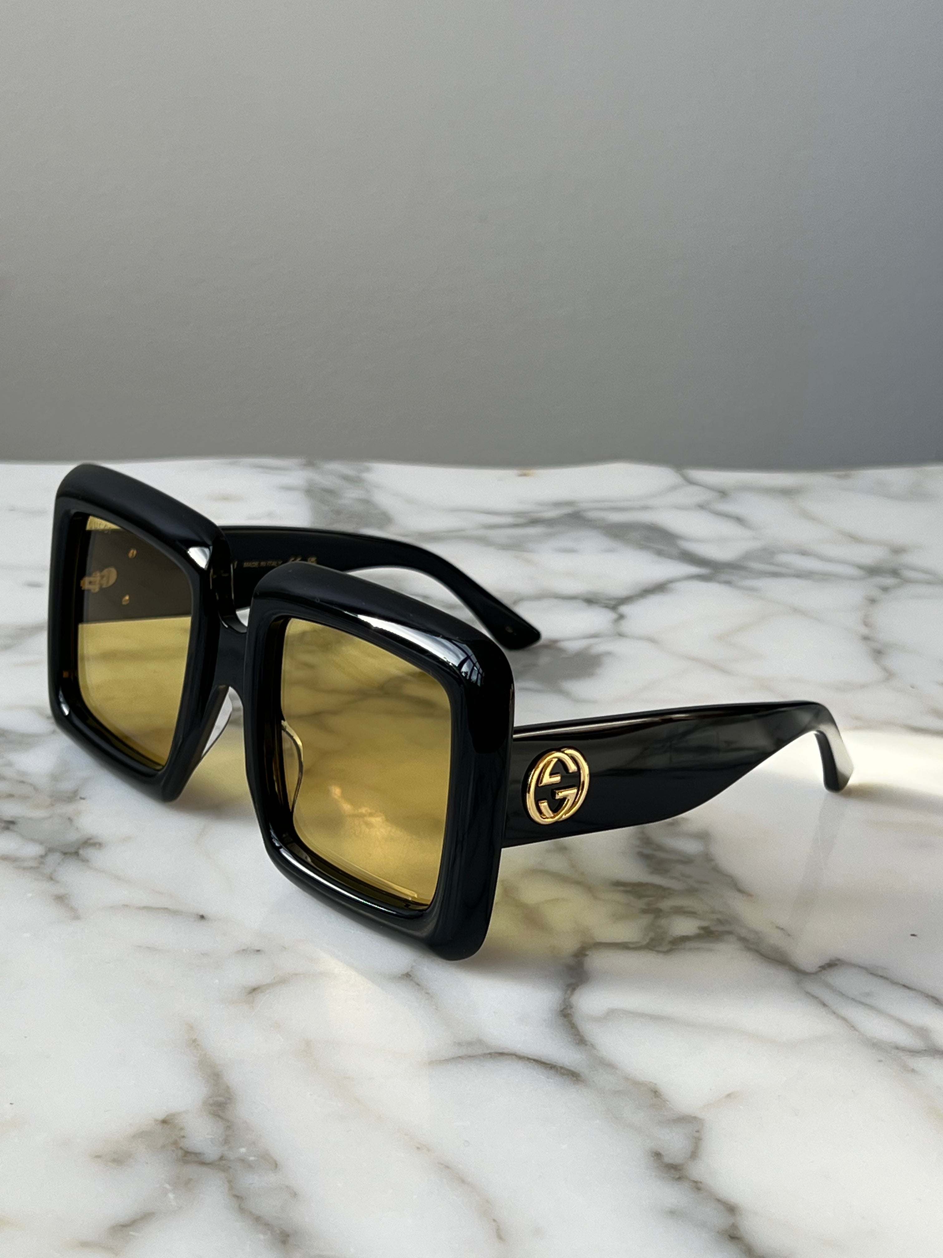 Aviator sunglasses in ruthenium metal and grey | GUCCI® US