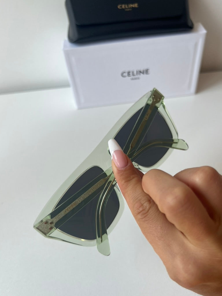 Celine CL40256I Transparent Green Sunglasses | Designer Daydream