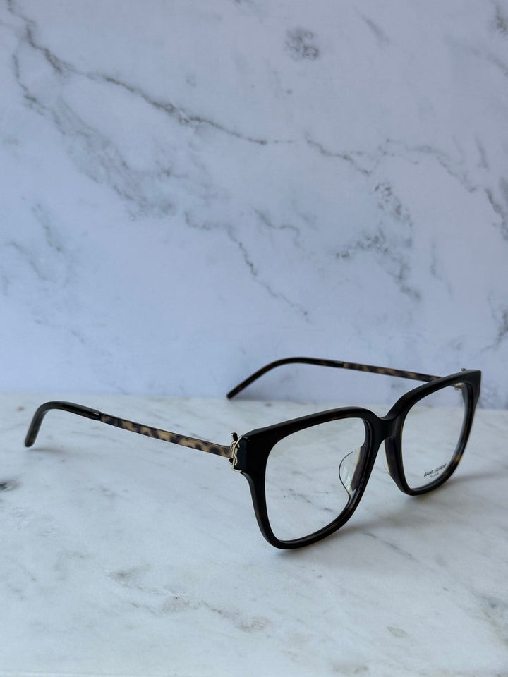 SL M48O_A/F Eyeglasses Frames in Havana Brown
