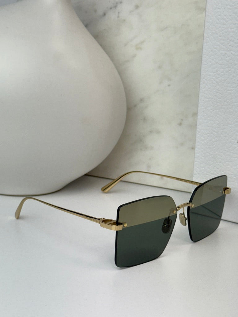 Dior CDior S3U Rimless Sunglasses in Green Mirror