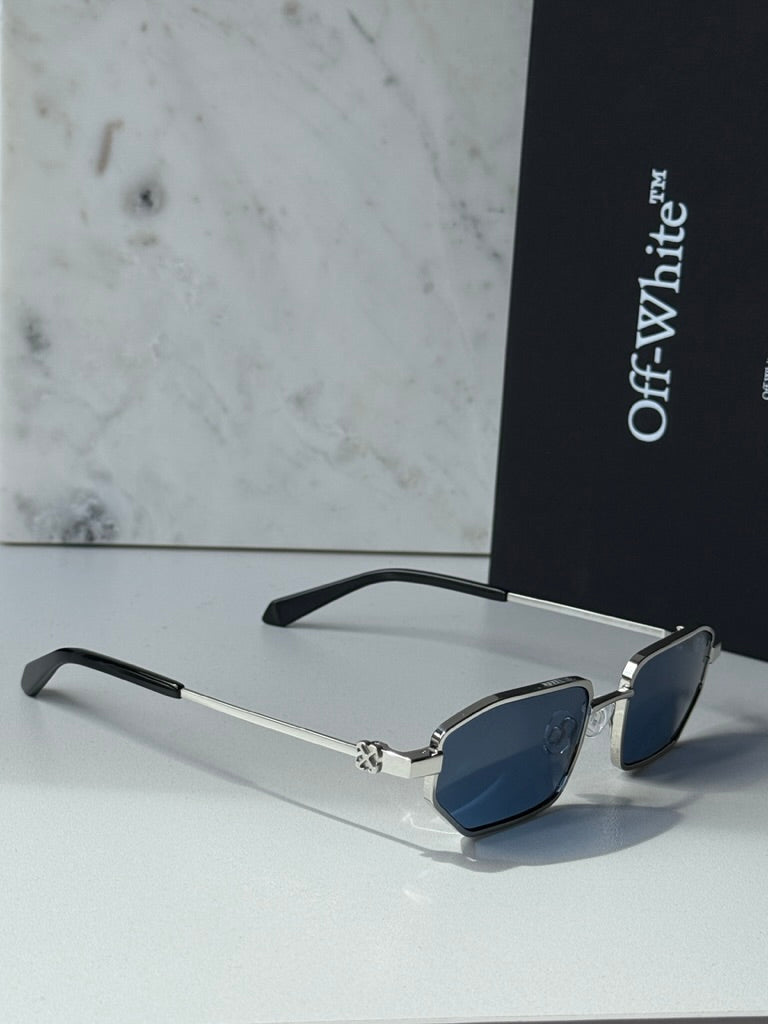 Off White Loa Sunglasses in Silver Blue