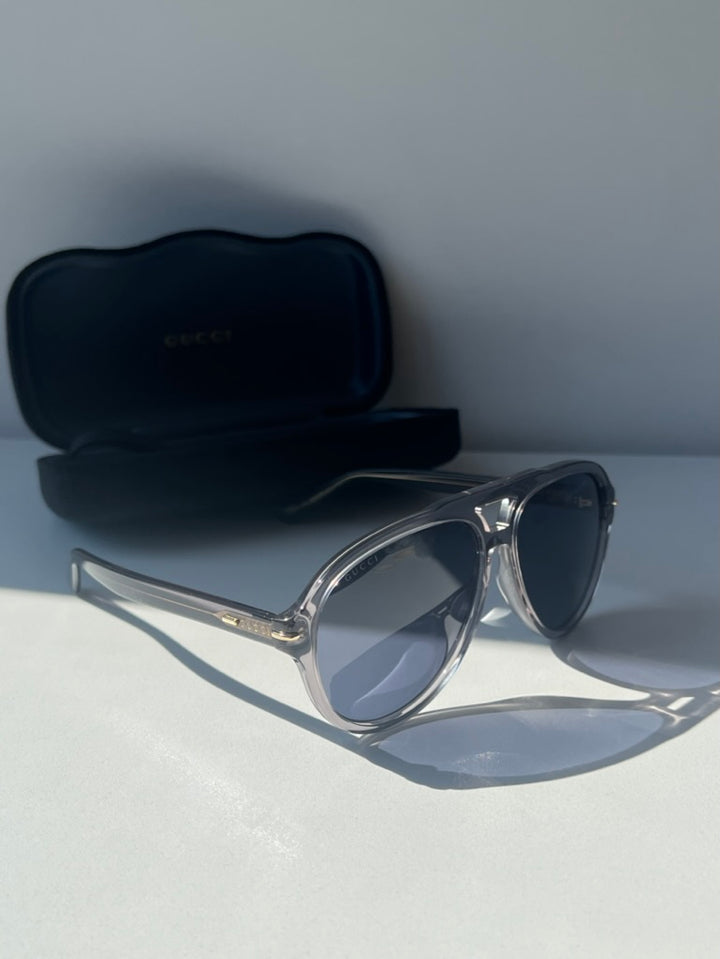 Gucci GG1443S Grey Aviator Sunglasses