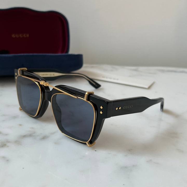 Gucci GG1084S Black Clip On Sunglasses