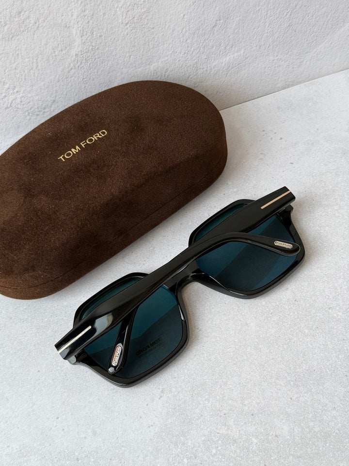 Tom Ford Romy FT1032 Sunglasses in Black Blue Lens
