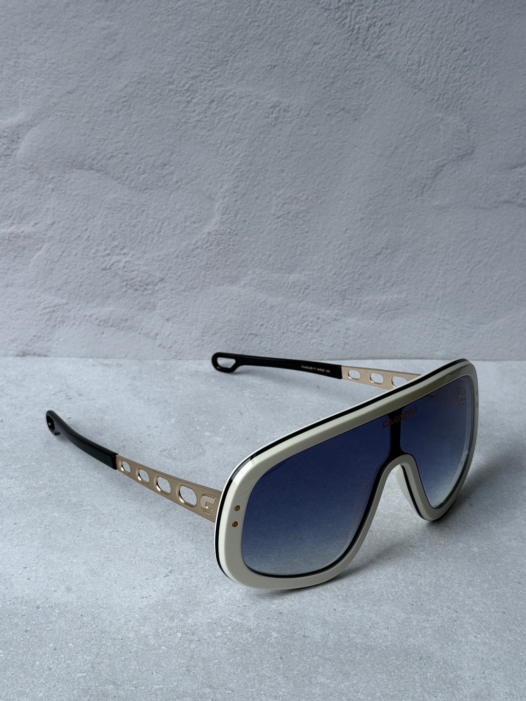 Carrera Flaglab 17 Oversized Mask Sunglasses in White