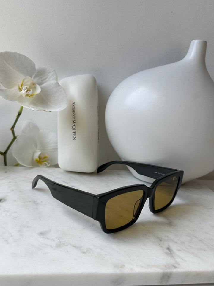 Alexander McQueen AM0329S Green Unisex Sunglasses