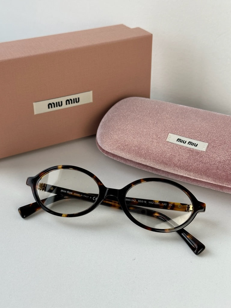 Miu Miu MU04ZSF Light Havana Bluelight Sunglasses | Designer Daydream