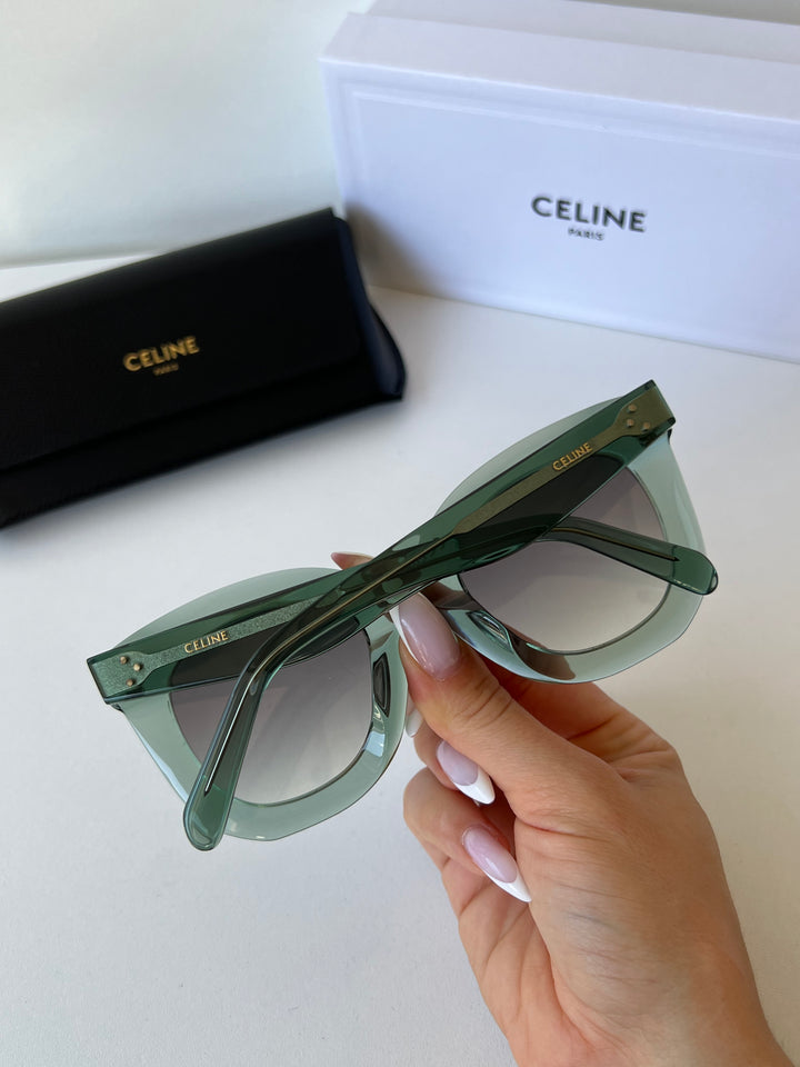 Celine CL4005FN Marta Green Cat Eye Sunglasses