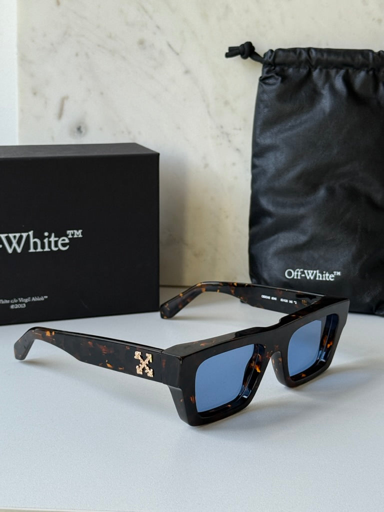 Off White Oregon Sunglasses in Havana Blue