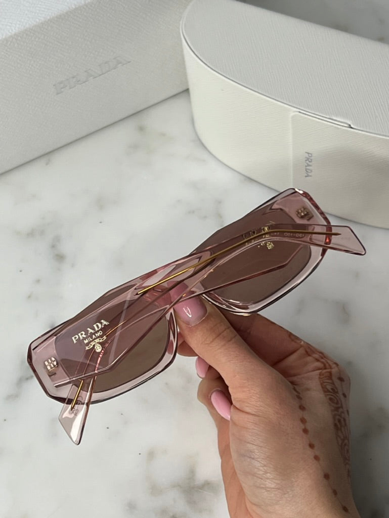 Prada PR17WS Sunglasses in Transparent Peach