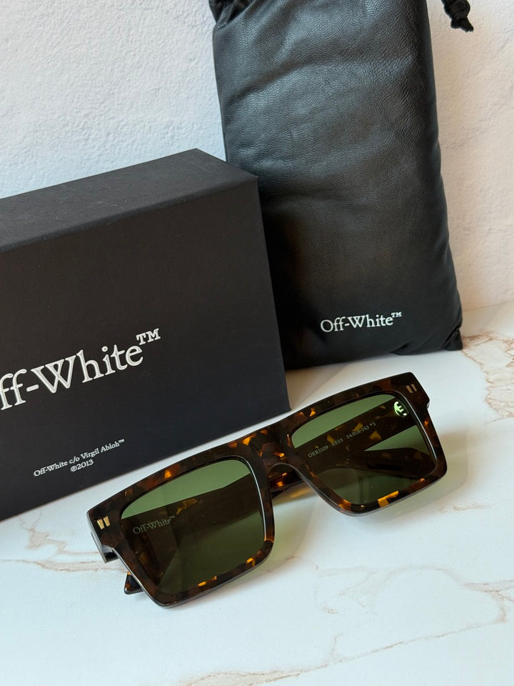 Off White Lawton Sunglasses in Havana Brown