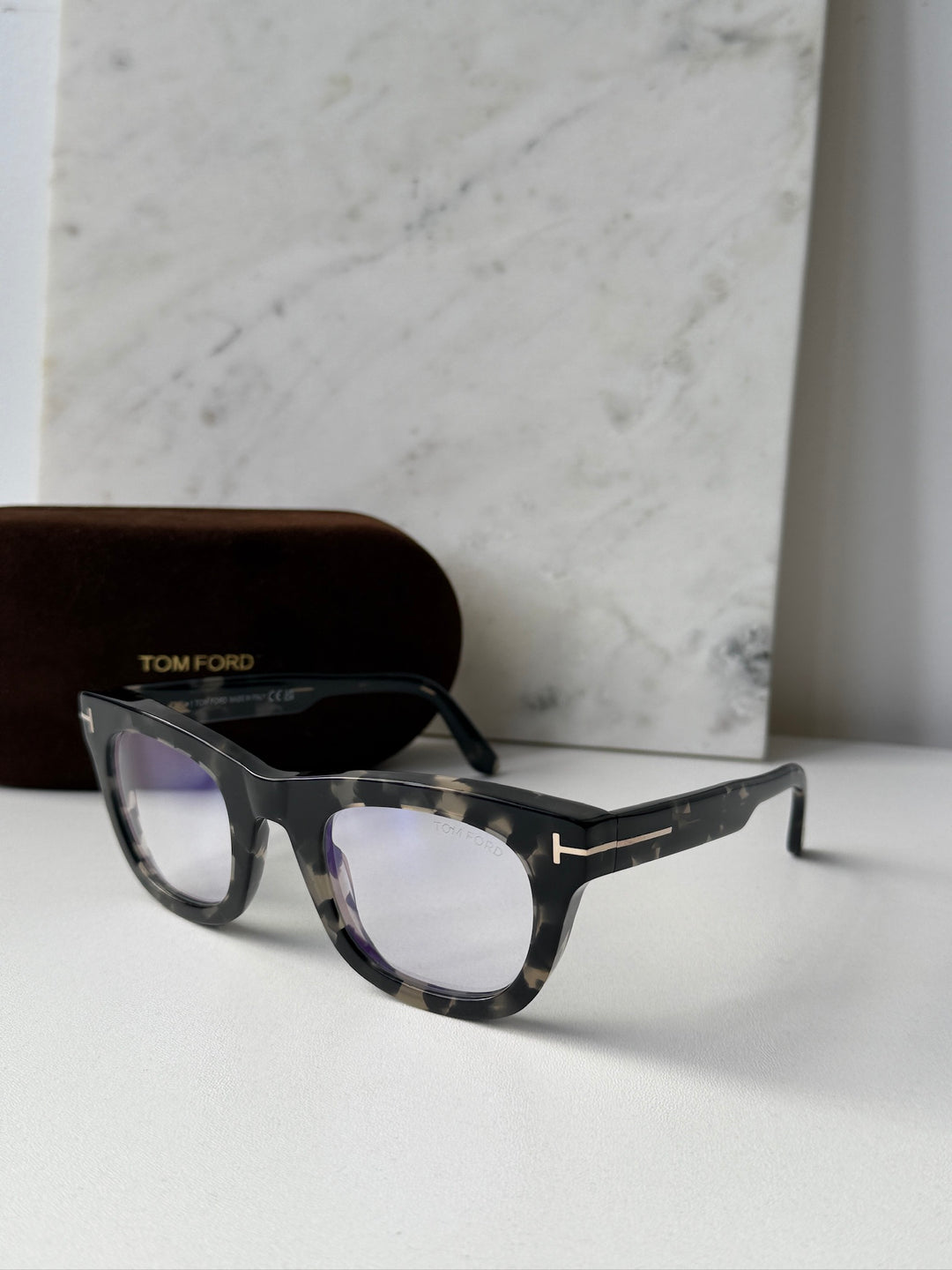 Tom Ford FT5872-B Black Havana Bluelight Frames
