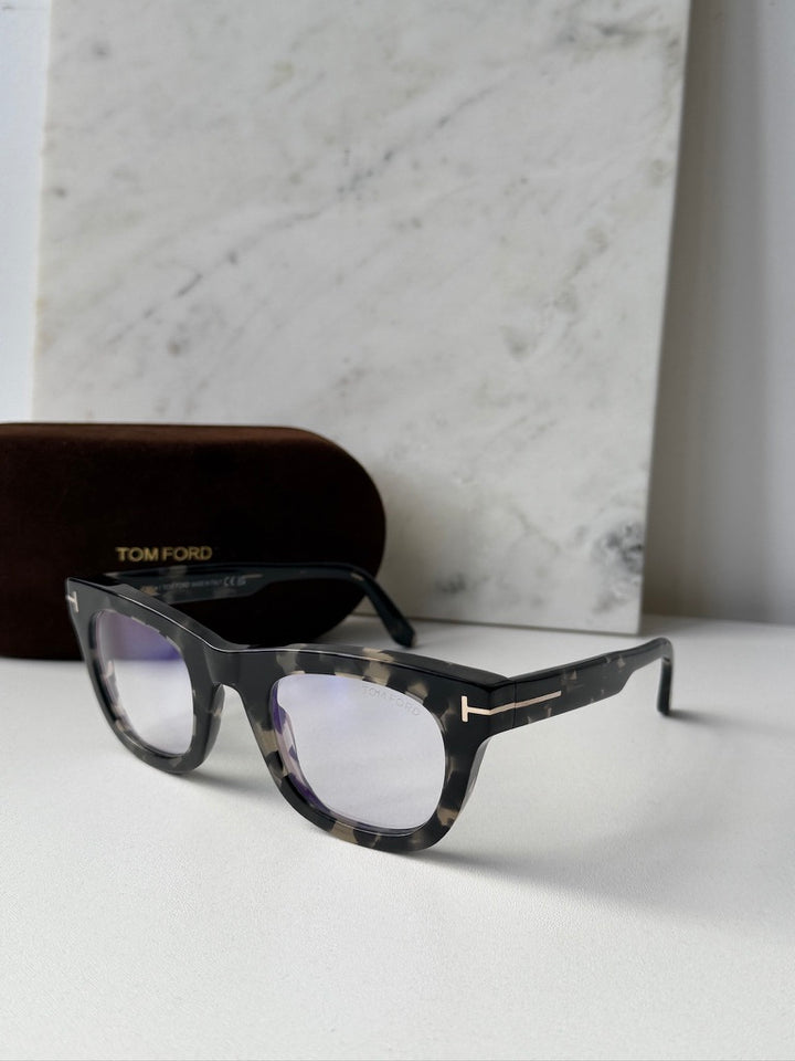 Tom Ford FT5872-B Grey Havana Bluelight Frames