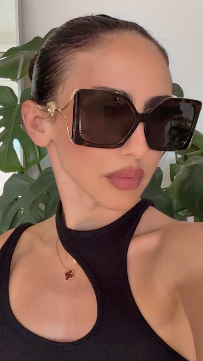 Versace VE4502U Medusa Sunglasses in Havana Brown