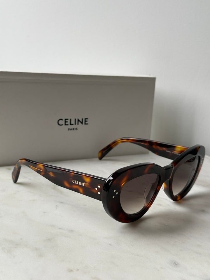 Celine CL40320U 3 Dots Cat Eye Havana Brown Sunglasses