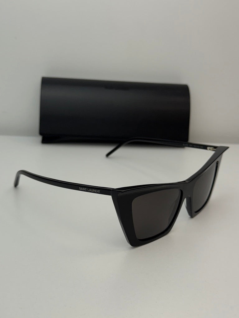 Saint Laurent SL372 Ultra Cat Eye Sunglasses in Black