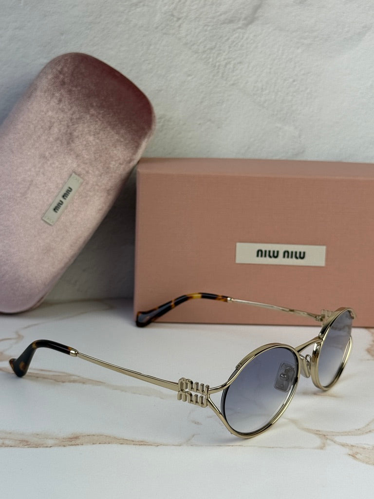 Miu Miu MU52YS Gafas de sol de metal dorado