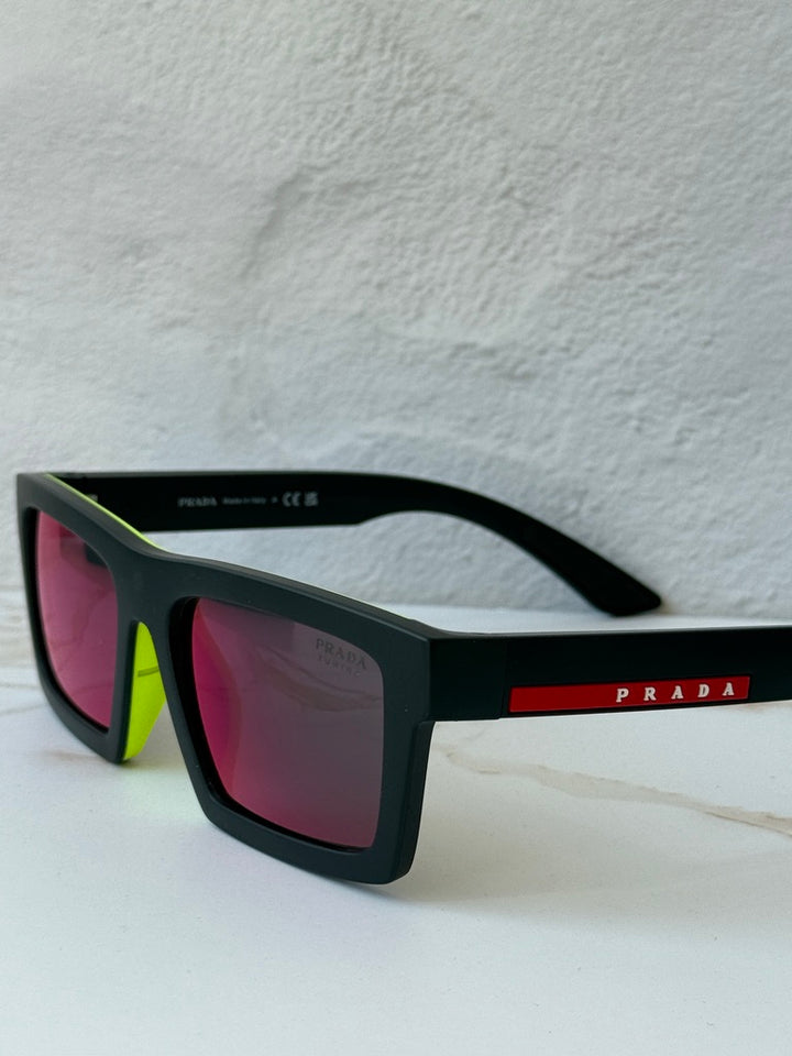 Prada Sport PS A07S Sunglasses in Black Red Mirror