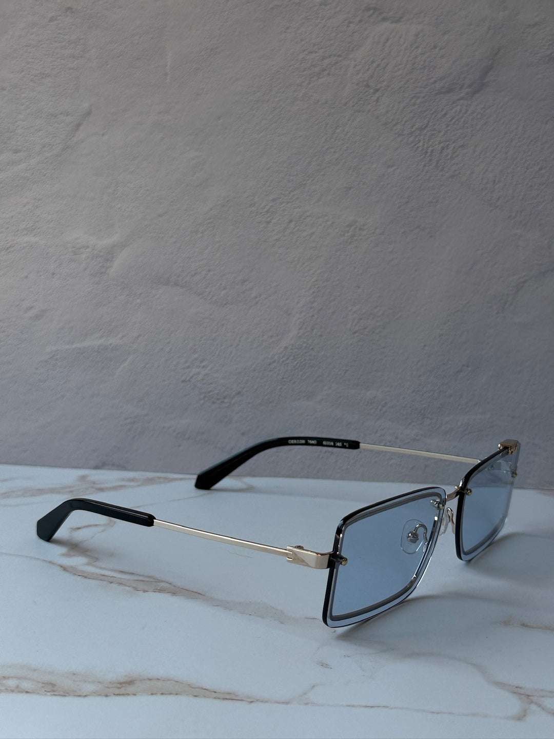 Off White Tampa Square Rimless Sunglasses in Light Blue