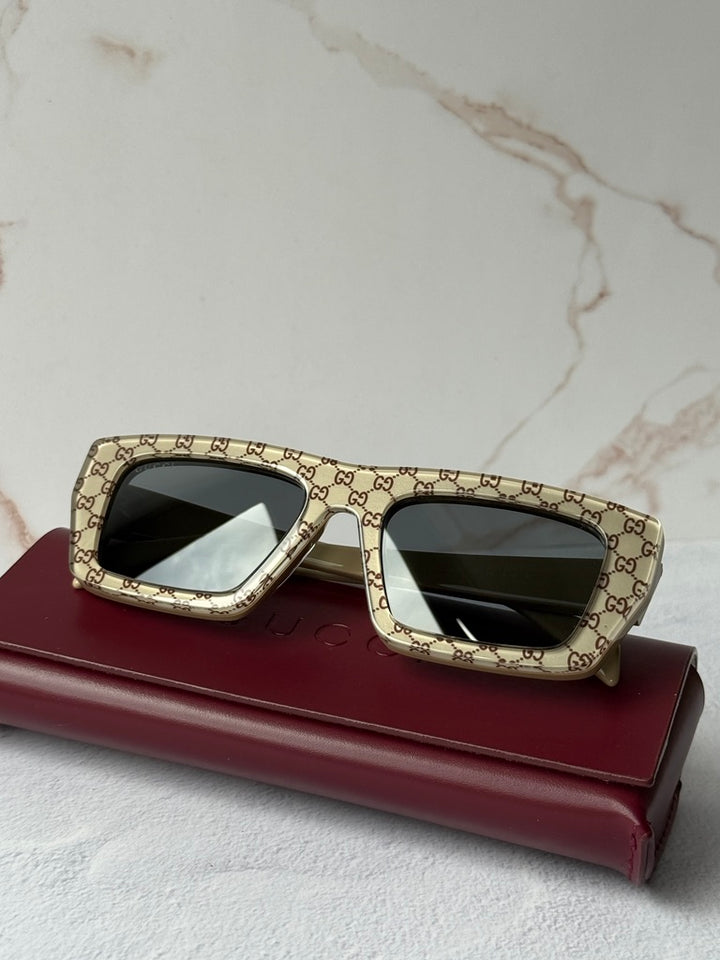 Gucci GG1220S Gafas de sol de aviador con monograma verde