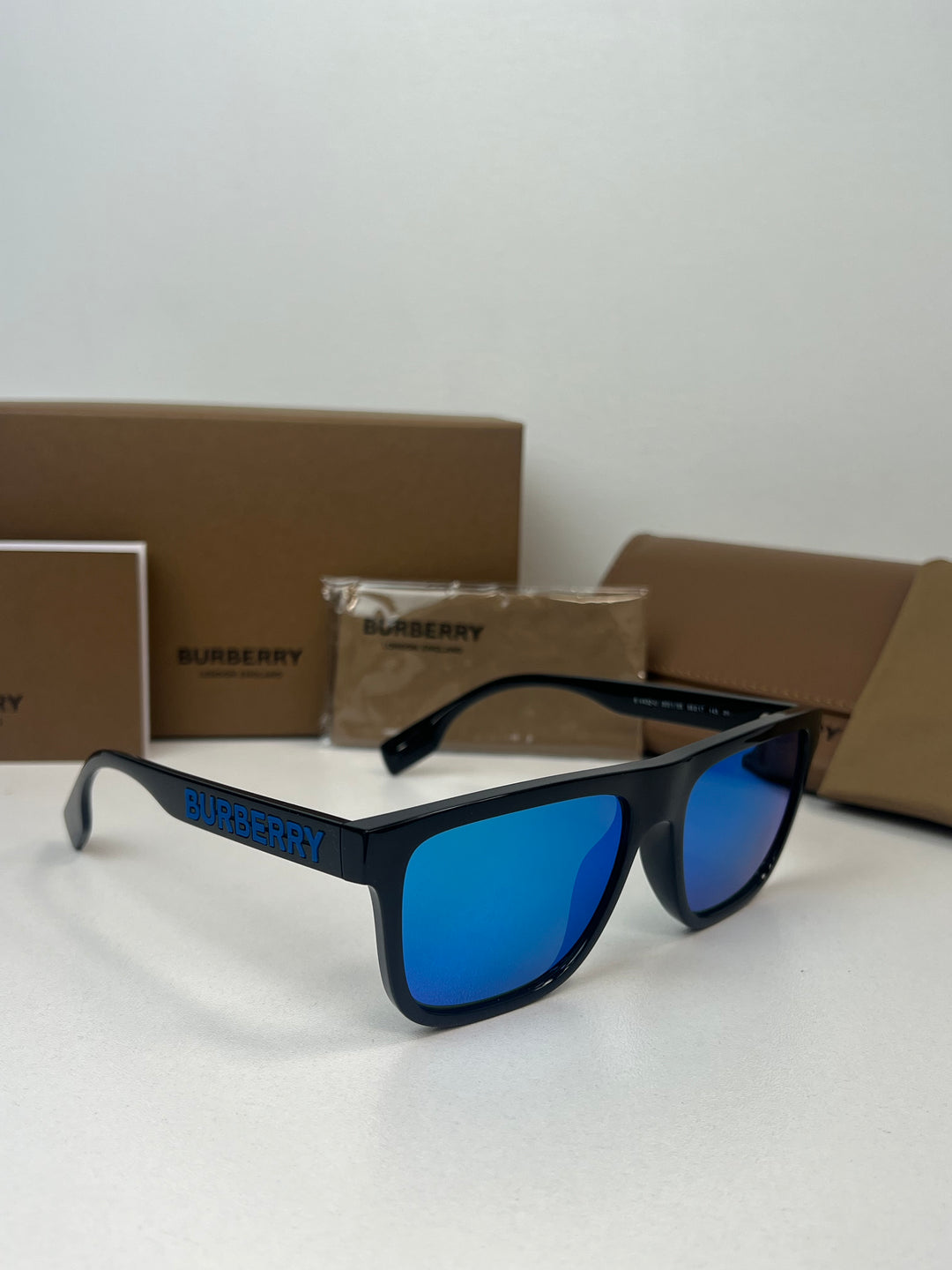 Burberry BE4402U Sunglasses in Black Blue Mirror