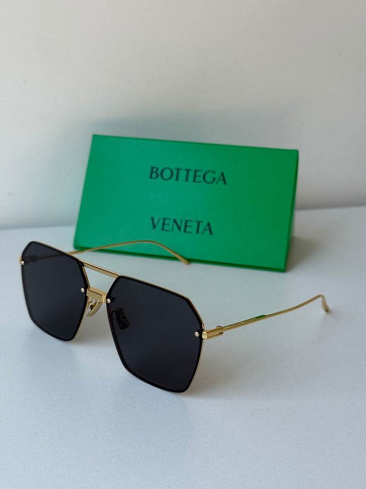Bottega Veneta BV1045S Minimalist Aviator Sunglasses
