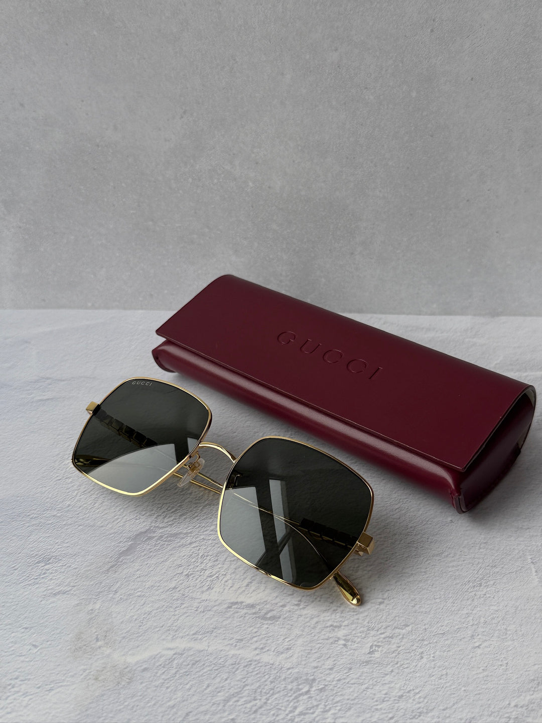 Gucci GG1434S Gold Metal Sunglasses