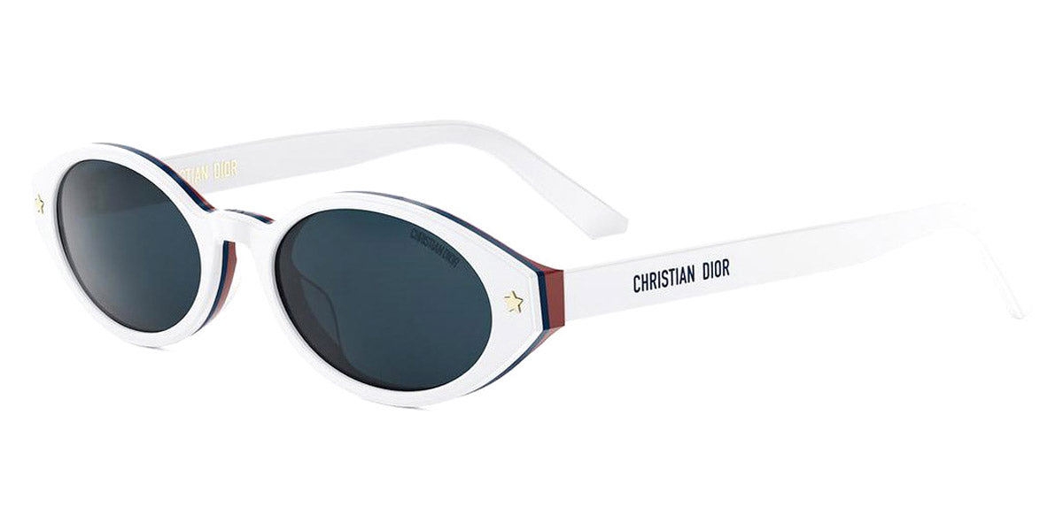 Dior ホワイトラウンドサングラス Dior Pacific R1F Oval Sunglasses in White – Designer Daydream