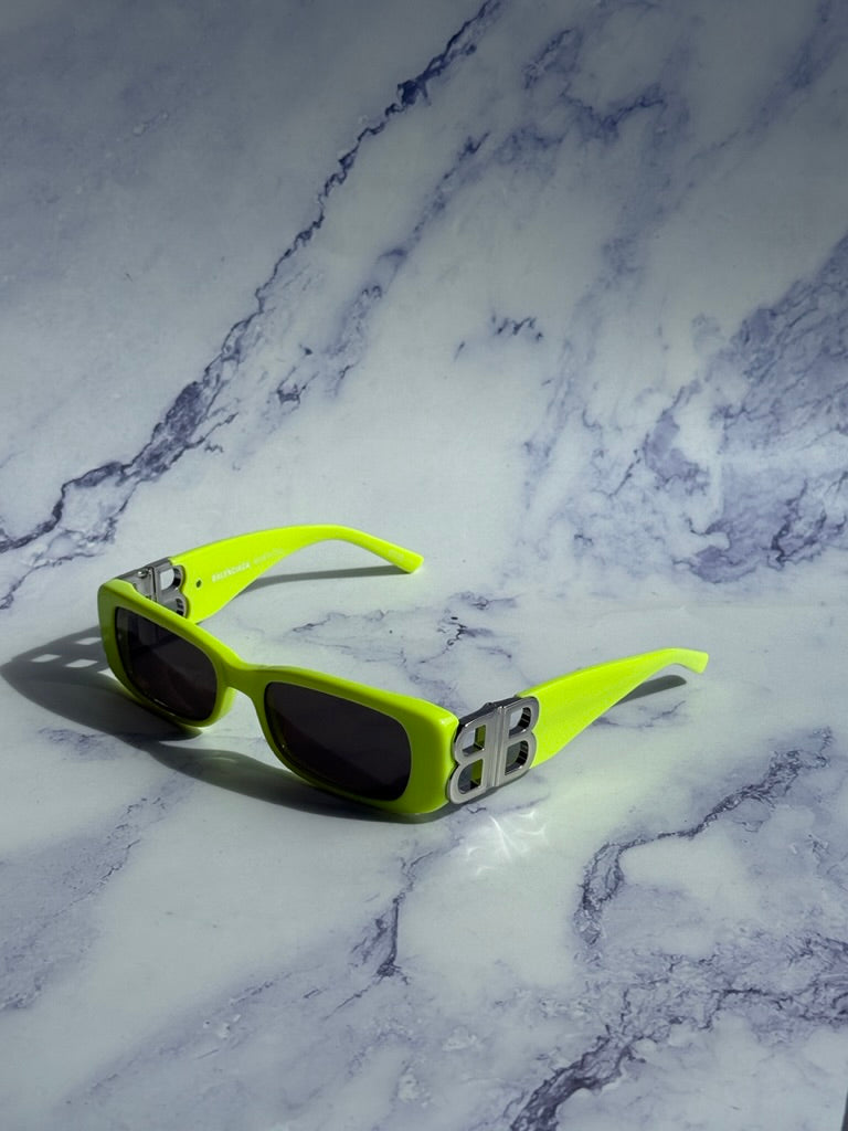 Balenciaga BB0096S Logo Sunglasses in Yellow