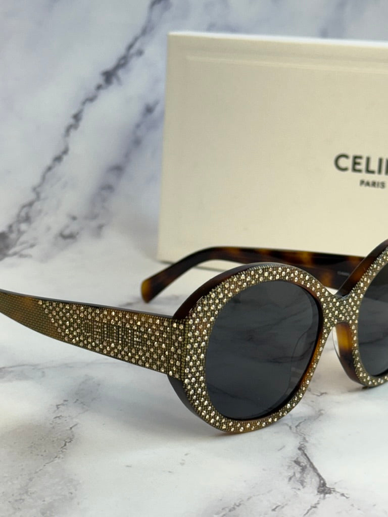 Celine CL4240IS Havana Brown Crystal Sunglasses