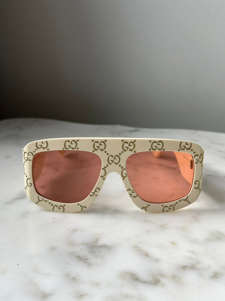 Gucci GG0983S Logo Sunglasses in Ivory