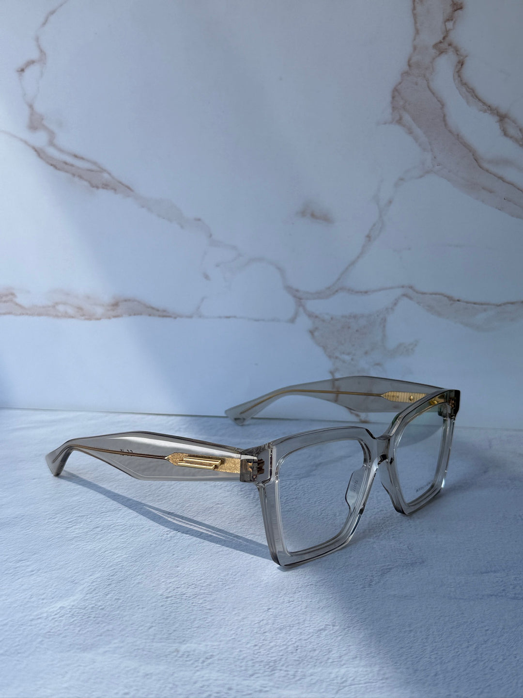 Bottega Veneta BV1458O Transparent Square Thick Rim Frames