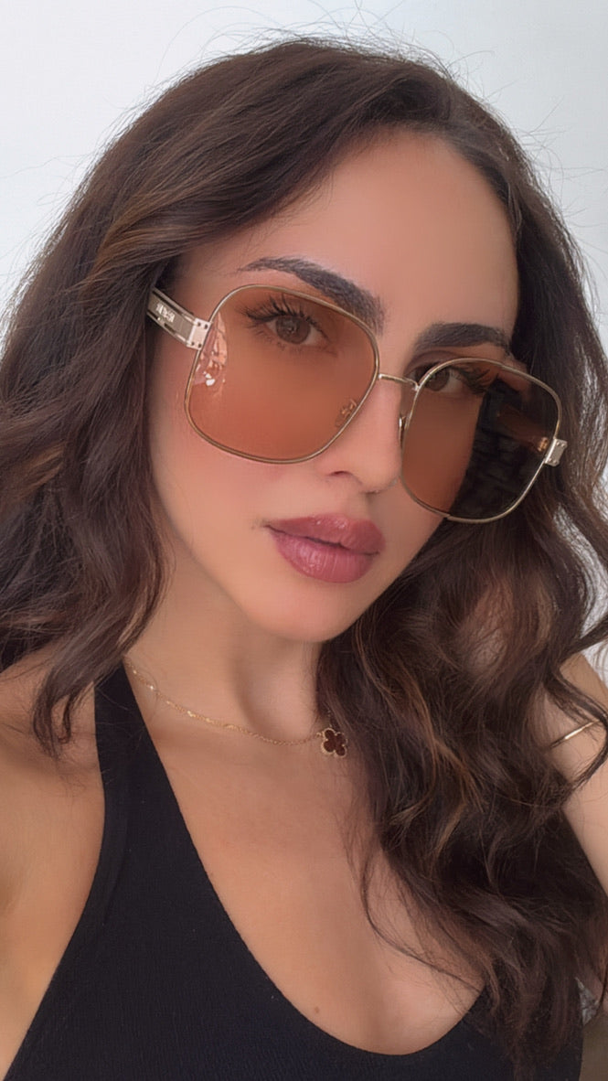 Dior Signature S5U Sunglasses in Gold Pink – Designer Daydream
