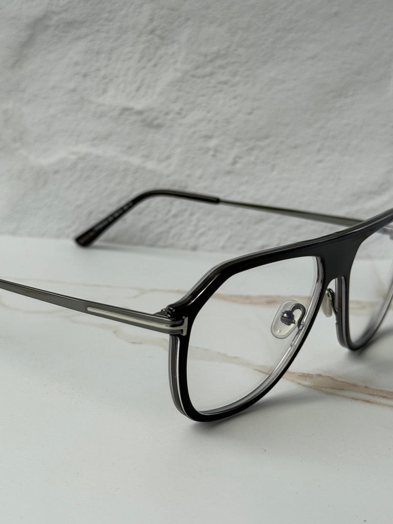 Tom Ford FT5943-B Brown Aviator Bluelight Frames