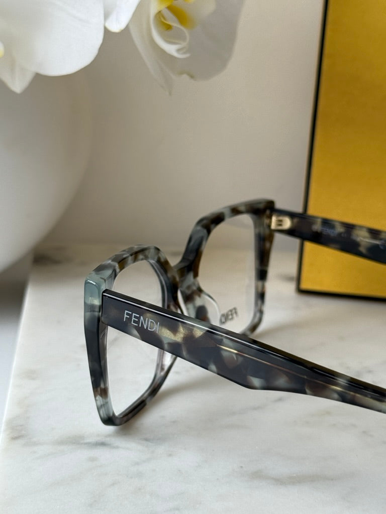 Fendi FE50002I Grey Havana Oversized Frames
