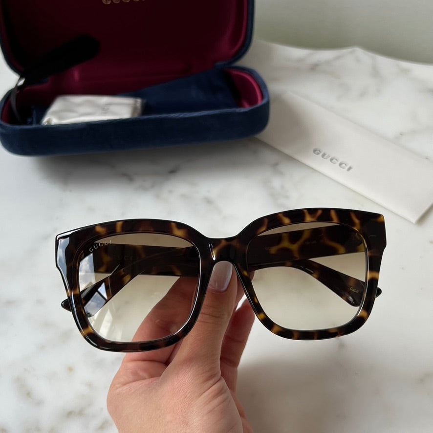 Gucci GG1338SK Thick Rim Sunglasses in Brown