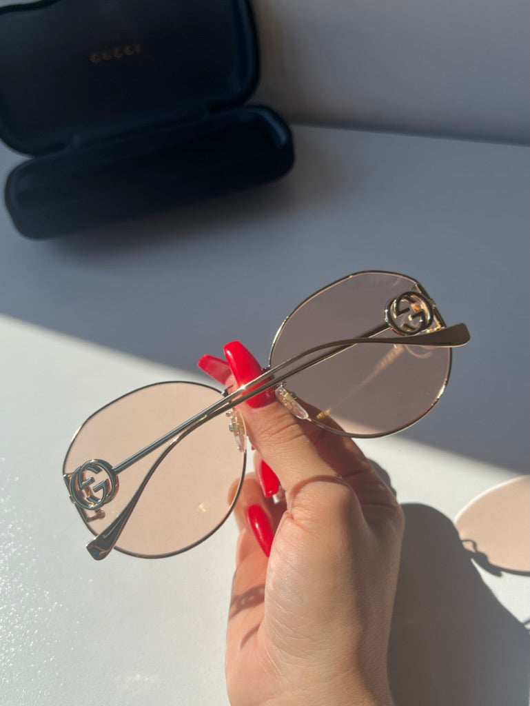 Gucci GG1206SA Gold Tint Sunglasses