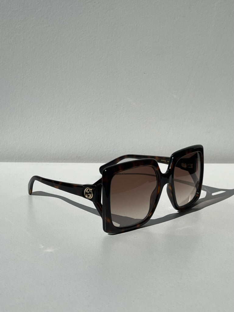 Gafas de sol cuadradas Gucci GG0876S en Habana oscura