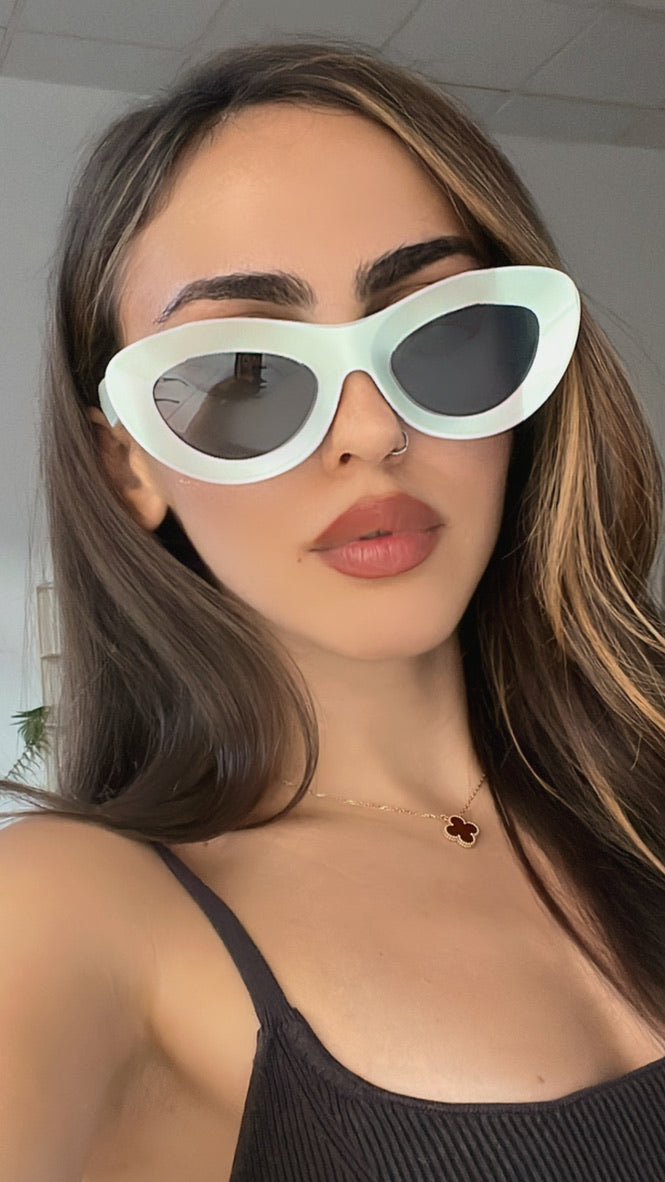 Bottega Veneta BV1325S Thick Rim Sunglasses in Mint