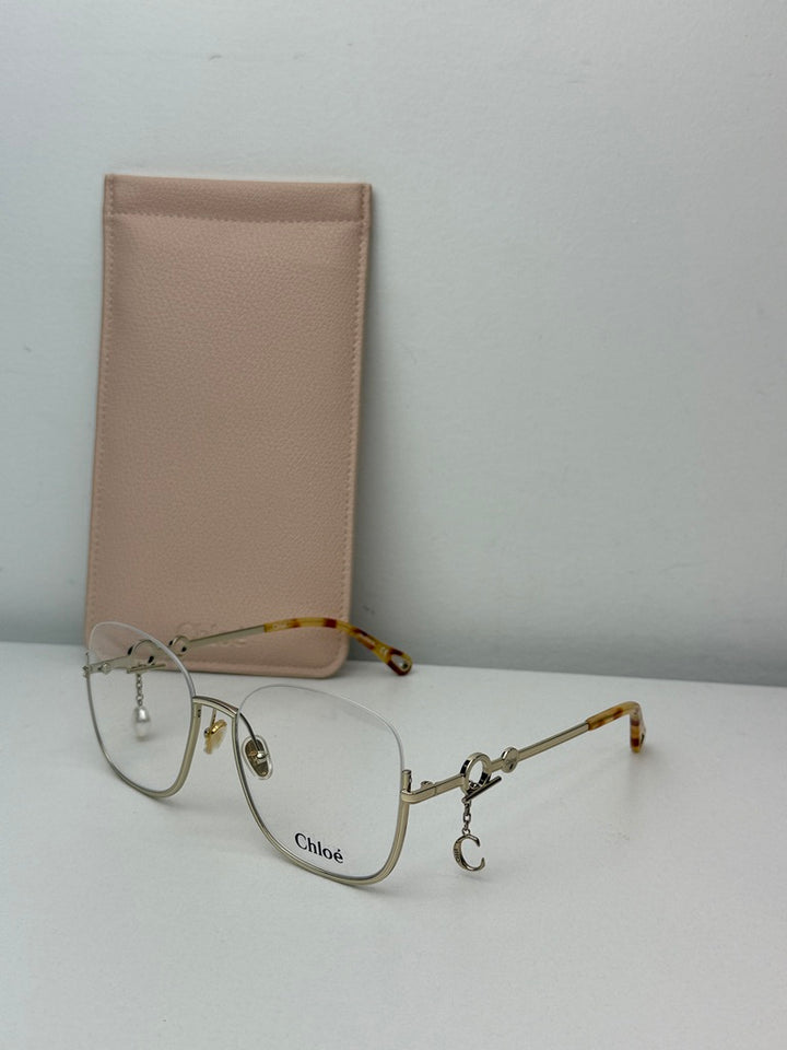 Gafas de sol Chloe CE144S Romie Aviator en níquel oscuro y cobre espejado