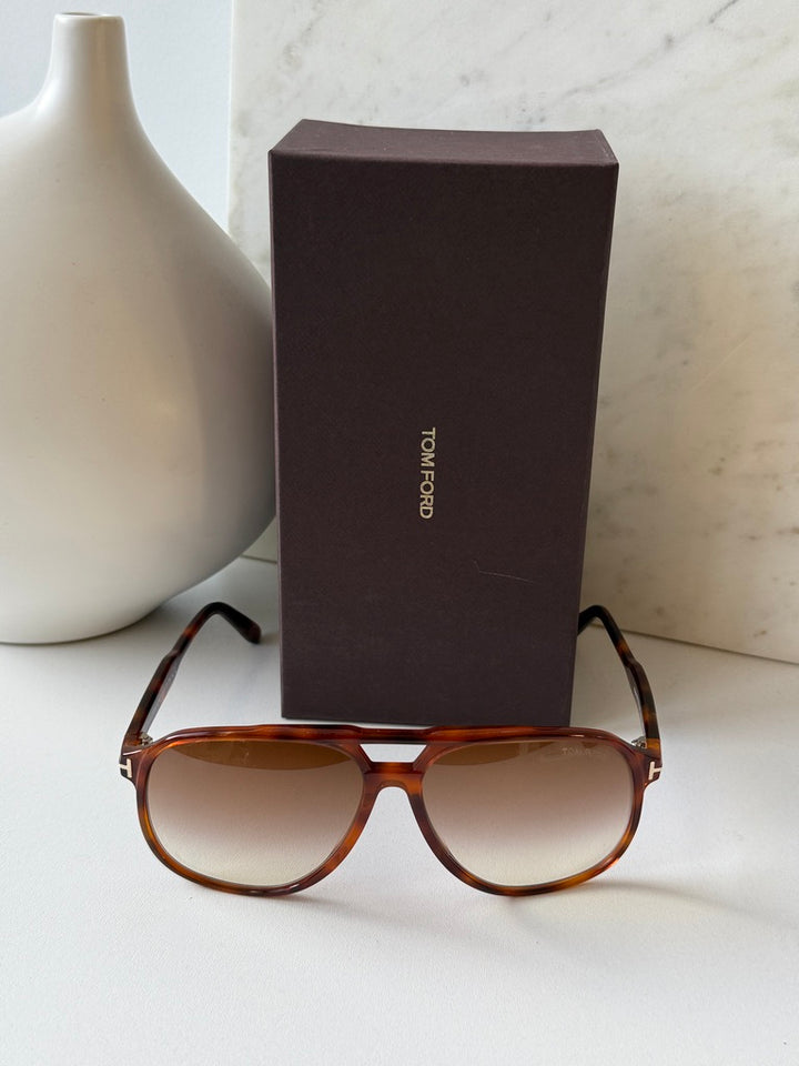 Tom Ford Raoul FT0753 Aviator Sunglasses in Havana Brown