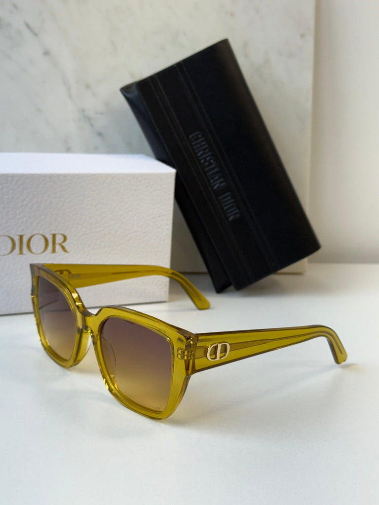 Dior DiorGlow S1I Square Sunglasses in Yellow