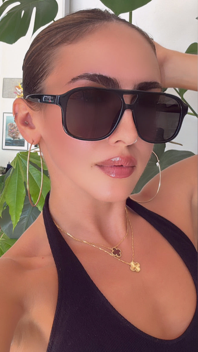 Gucci GG1856S Black Polarized Aviator Sunglasses