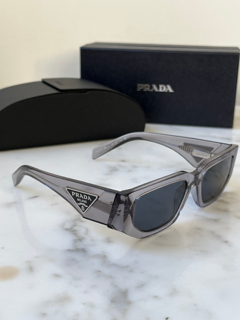 Prada PR09ZS Sunglasses in Clear Grey